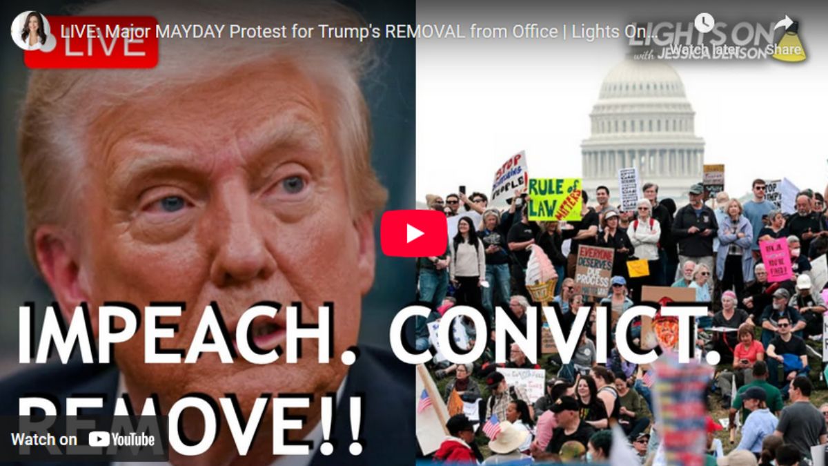 LIVE: Major MAYDAY Protest for Trump’s REMOVAL from Office | Lights On with Jessica Denson